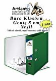 Büro Klasörü Yeşil Geniş 1 Adet Plastik Geniş Yeşil Klasör Halkalı Paslanmaz Çelik Klipsli 1 Adet