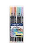 Fineliner 12 Neon Ve Pastel Renk 0.4mm İnce Keçe Uçlu Yazı Kalemi 1 Paket 12 Lı Fineliner Kalem Seti