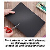 Siyah Fon Kartonu 50x70 cm 120 Gr 10 Adet 50*70 Fon Kartonu Hamurundan Boyama Orjinal Tam Siyah Renk