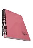 Sert Kapak Spralli Defter 120 Yaprak Kareli 17X24 Orta Boy 1 Adet Enjoy Every Moment Sert Kapak Defter