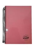 Sert Kapak Spralli Defter 120 Yaprak Kareli 17X24 Orta Boy 1 Adet Enjoy Every Moment Sert Kapak Defter