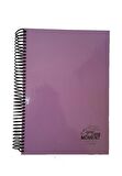 Sert Kapak Spralli Defter 120 Yaprak Kareli 17X24 Orta Boy 1 Adet Enjoy Every Moment Sert Kapak Defter