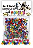 Simli Ponpon 10 mm 100 Lü 1 Paket Karışık Renk Pon Pon 10 mm Pompom 1 cm Elişi Etkinliği Anasınıfı Kreş Okul Öncesi Pom Pom