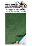 Yapışkanlı Simli Eva Yeşil A4 20x30 5 Adet 1 Paket Hobi Okul Öncesi Kreş Anasınıfı Eva Yapışkanlı Simli 20*30