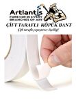 Çift Taraflı Bant Köpük Bant 45mm x 2mt 1 Adet Çerçeve Tablo Halı Yapıştırma Bandı İç Ve Dış Mekan Süper Güçlü Köpük Bant