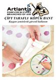 Çift Taraflı Bant Köpük Bant 45mm x 2mt 1 Adet Çerçeve Tablo Halı Yapıştırma Bandı İç Ve Dış Mekan Süper Güçlü Köpük Bant