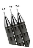 0.3 / 3.5 Mm Tikky Uçlu Kalem Siyah Renk 1 Adet Rotring Siyah Versatil Kalem 0,3 Mm Mekanik Uçlu Kalem