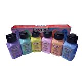 Akrilik Boya Pastel 6 Renk 75 ml 1 Paket Akrilik Boya Seti 6 lı Ahşap Tuval Taş Ağaç Boyamalar İçin İdea Boyama Seti
