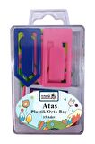 Plastik Ataş Orta Boy 4 cm 15 li 1 Paket Plastik Ataç Kalp Yıldız Dikdörtgen Şekilli Ataç 1 Paket