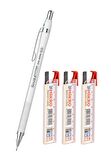 Scrikss Simo R&D Japan Uçlu Kalem Beyaz 0.5 1 Adet ve Mikro 0,5 Versatil Kalem Uçu Siyah 3 Paket 