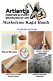 Maskeleme Bandı Kağıt Bant 9 mm 25 Metre 1 Adet Boya Bantı Maskeleme Kağıt Bant Duvar Yağlı Boya Badana