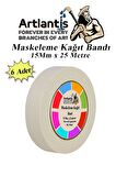 Maskeleme Bandı Kağıt Bant 15 mm 25 Metre 6 Adet Boya Bantı Maskeleme Kağıt Bant Duvar Yağlı Boya Badana