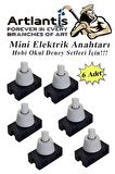 Mini Anahtar Arapuar Çıtçıt Anahtar 6 Adet Elektrik Devresi İçin Açma Kapama Düğmesi On / Off Siyah Beyaz Anahtar