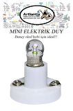 Mini Duy 5 Adet Deney Duyu Proje İçin Küçük Ampul Yuvası Minyonet Duy Okul Sınıf Elektrik Devre Deney Duyusu 