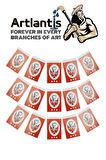 İpli Ata Bayrak Büyük Boy 40'lı 11x19cm 1 Paket Ata Bayrak Kağıt İpli Sıralı Ayyıldız Bayrak Sınıf Süsü Okul Bayram