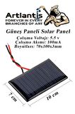 Güneş Paneli Solar Panel 7x10 cm 5.5 volt 100 mA 1 Adet Güneş Enerjisi Okul Sınıf Deney Çalışmaları