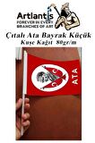 Çıtalı Ata Bayrak Kağıt 20x12 cm 10 Adet Atalı Bayrak Çıtalı Sopalı Küçük Bayrak Plastik Çubuklu Bayrak