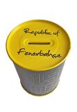 Fenerbahçe Metal Kumbara Orta Boy Orjinal Lisanslı 1 Adet FB Kumbara Taraftar Kumbara Sarı Kanarya 12x9 cm