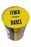 Fenerbahçe Metal Kumbara Orta Boy Orjinal Lisanslı 1 Adet FB Kumbara Taraftar Kumbara Sarı Kanarya 11x15.5 cm