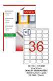 Bilgisayar Etiketi Tw-2036 45x30 mm 100 Lü Lazer Etiket 1 Paket Tanex Davetiye Kargo Koli Kutu Etiketi