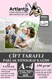 Fotoğraf Baskı Kağıdı A-4 150 Gr/m2 25'li 1 Paket A4 Fotoğraf Kağıdı Ofis Ve Ev Tipi Mürekkepli Yazıcılar İçin