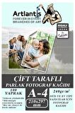 Fotoğraf Baskı Kağıdı A-4 240 Gr/m2 100'lü 1 Paket A4 Fotoğraf Kağıdı Ofis Ve Ev Tipi Mürekkepli Yazıcılar İçin