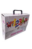 Saplı Klasör Figürlü 1 Adet Kulplu Klasör 32x24x7 cm Okul Öğrenci Klasörü Saplı Çanta Saplı Dosya 