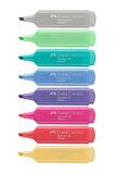 Fosforlu Kalem 8 Li Pastel Renkler 1 Paket Textliner Soft Renkler Kesik Uçlu İşaretleme Kalemi 8 Pastel Renk
