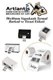 58X40 mm Barkod Etiketi Yapışkanlı 6 Adet Termal Barkot ve Terazi Etiketi 500 lü Barkod Yazıcılarına Uyumlu 