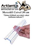 Cetvel Mercekli 30 cm Plastik Şeffaf 1 Adet Okul Sınıf Öğrenci Büyüteçli Tutumu Kolay Cetvel 30 cm
