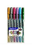 Simli Jel Kalem 6 Renk 1 Paket 1.0 mm Plastik Kutulu Simli Kalem Seti Altın Sarı Gümüş Gri Pembe Mor Mavi Yeşil