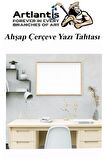 Duvara Monte Beyaz Yazı Tahtası 45x60 cm 1 Adet Laminant Yazı Tahtası Ahşap Çerçeveli Askılı Okul Ofis Büro