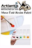 Masa Üstü Resim Paleti 1 Adet 10 Hazneli Boya Paleti 11x19 cm Sanatsal Boyalar İçin Palet Akrilik Boya Yağlı Boya Guaj Boya