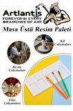 Masa Üstü Resim Paleti 1 Adet 10 Hazneli Boya Paleti 11x19 cm Sanatsal Boyalar İçin Palet Akrilik Boya Yağlı Boya Guaj Boya