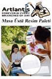 Masa Üstü Resim Paleti 1 Adet 10 Hazneli Boya Paleti 11x19 cm Sanatsal Boyalar İçin Palet Akrilik Boya Yağlı Boya Guaj Boya