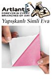 Simli Yapışkanlı Eva A4 20x30 cm 10 Renk 1 Paket Simli Yapışkanlı Eva Süngeri 10'lu Okul Kreş Anasınıfı Elişi Etkinlikleri