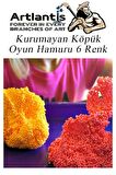 Kurumayan Köpük Oyun Hamuru 6 Renk 1 Paket Köpük Hamur 6 lı 6X10 gr Okul Öncesi Hobi Aktivite 