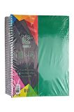 8+4 Ayraçlı Defter 12 Konulu 300 Yaprak 1 Adet 8 Kareli 4 Çizgili Spralli Plastik Kapak Seperatörlü