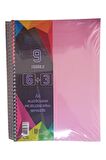 6+3 Ayraçlı Defter 9 Konulu 225 Yaprak 1 Adet 6 Kareli 3 Çizgili Spralli Plastik Kapak Seperatörlü