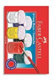 Guaj Boya 6 Renk x 15 Ml Su Bazlı Şişe 1 Paket Faber Guaj Boya Seti Şişe İçerisinde 6 lı Okul Hobi