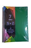 5+2 Ayraçlı Defter 7 Konulu 175 Yaprak 1 Adet 5 Kareli 2 Çizgili Spralli Plastik Kapak Seperatörlü