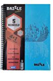4+1 Ayraçlı Defter 5 Konulu 150 Yaprak 1 Adet 4 Kareli 1 Çizgili Spralli Plastik Kapak Seperatörlü
