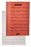Müzik Defteri A4 40 Yaprak Plastik Kapak 1 Adet Sol Anahtarlı PP Kapak Müzik Defteri 21x29.7 cm 12 Sütunlu