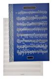 Müzik Defteri A4 40 Yaprak Plastik Kapak 1 Adet Sol Anahtarlı PP Kapak Müzik Defteri 21x29.7 cm 12 Sütunlu