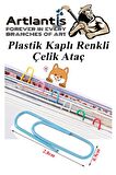 Ataç Renkli Metal Plastik Kaplama 50 Adet Orta Boy 1 Paket Ataş Okul Ofis Belge Düzenleme Paslanmaz Kaplamalı