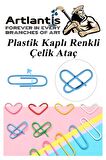 Ataç Renkli Metal Plastik Kaplama 100 Adet Orta Boy 1 Paket Ataş Okul Ofis Belge Düzenleme Paslanmaz Kaplamalı