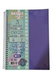 Orta Boy 4+1 Ayraçlı Defter 5 Konulu 150 Yaprak 1 Adet 4 Kareli 1 Çizgili Spralli Plastik Kapak Seperatörlü 18x25 cm