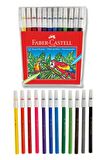 Öğrenci Boyama Seti 4 lü Faber 12 Renk Sulu Boya Kuru Boya Pastel Boya Keçeli Kalem 12 li Boya Set Faber Castell Okul Sınıf