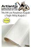 Parşömen Kağıdı Milaj Kağıdı 70x100 cm 10 Adet Yağlı Çizim Kağıdı Parşumen İnce Kopya Kağıdı