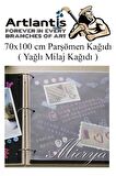 Parşömen Kağıdı Milaj Kağıdı 70x100 cm 10 Adet Yağlı Çizim Kağıdı Parşumen İnce Kopya Kağıdı